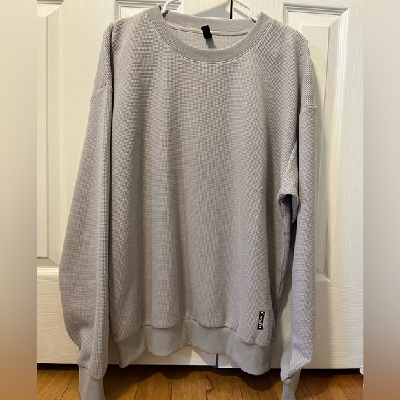 Comfrt SET ⭐️ Waffle Lounge Long Sleeve Crew AND Wide Leg Pants Sz M Like New! - Picture 3 of 13